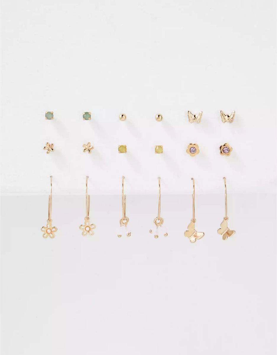 Bijoux American Eagle AEO Daisy Stud Hoop Earring 18-Pack Multicolore Femme | ULW-61999800